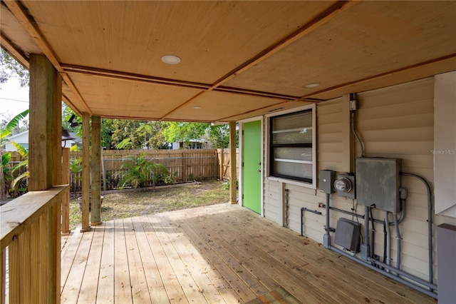 wooden deck with fence