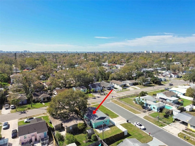 bird's eye view featuring a residential view