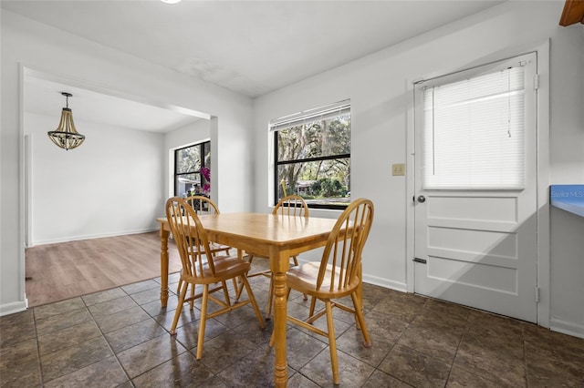 dining area with baseboards