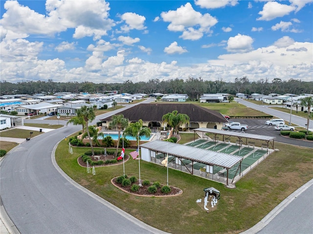 drone / aerial view featuring a residential view