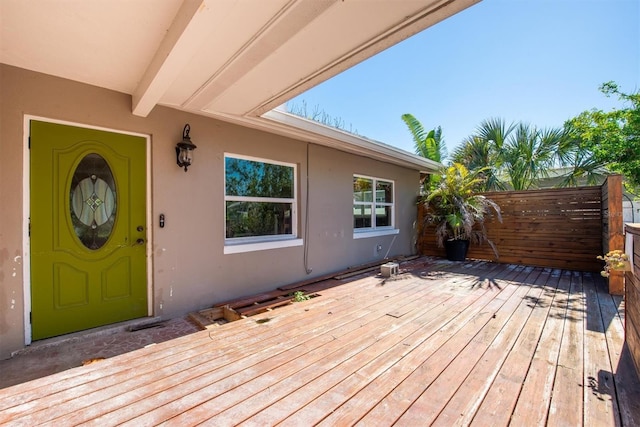 view of wooden deck