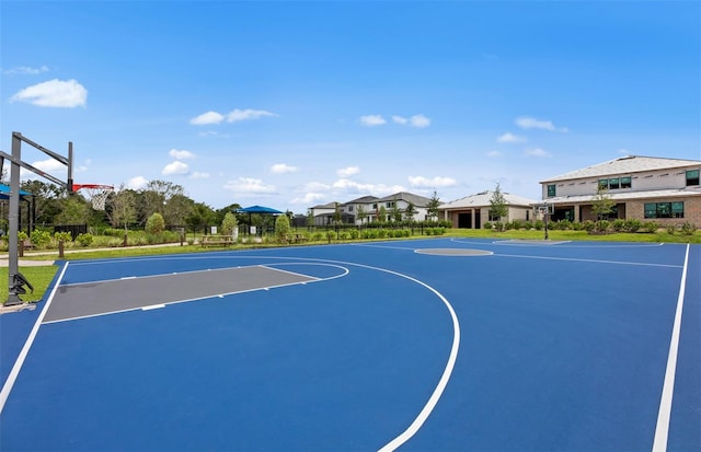 view of basketball court with community basketball court