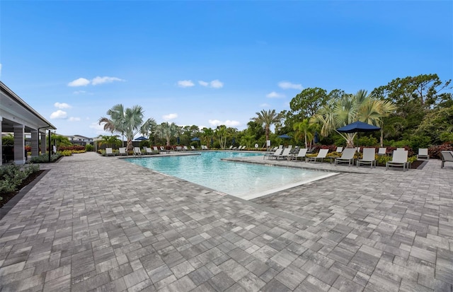 pool featuring a patio