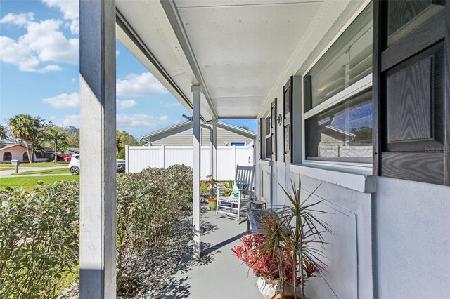 view of patio / terrace with a porch