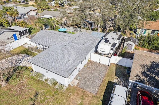 bird's eye view featuring a residential view