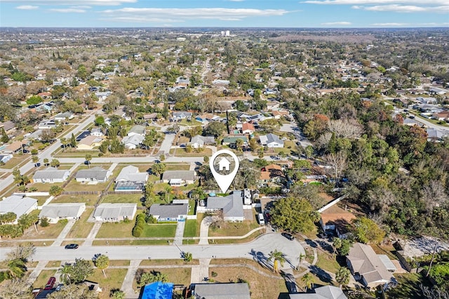 drone / aerial view with a residential view