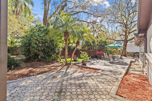 view of patio / terrace with a fenced backyard