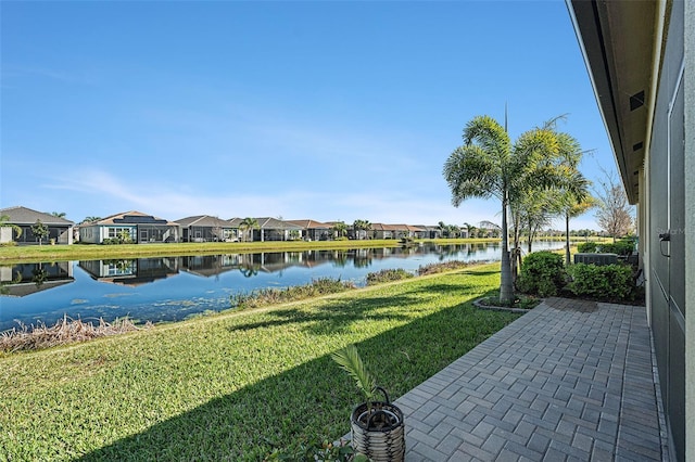 property view of water with a residential view