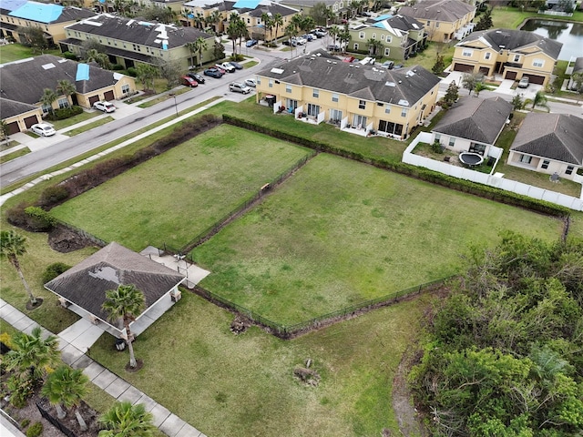 drone / aerial view with a residential view