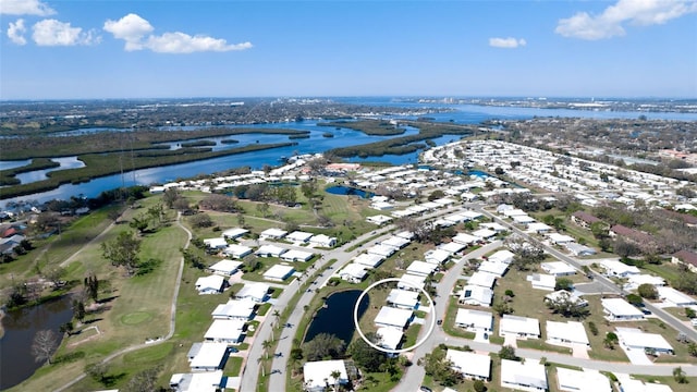 1320 Bottlebrush Dr, Bradenton, FL 34208 - aerial perspective of suburban area featuring a nearby body of water