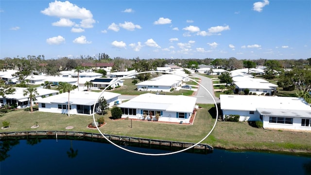 1320 Bottlebrush Dr, Bradenton, FL 34208 - aerial perspective of suburban area featuring a large body of water