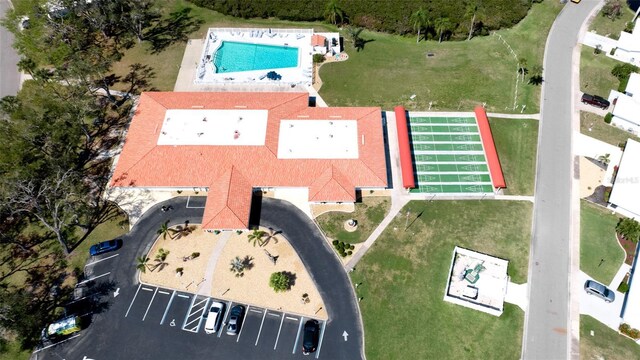 1320 Bottlebrush Dr, Bradenton, FL 34208 - drone / aerial view of a pool area