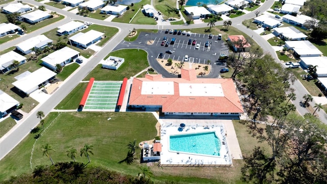 1320 Bottlebrush Dr, Bradenton, FL 34208 - aerial view of property and surrounding area with a pool and nearby suburban area