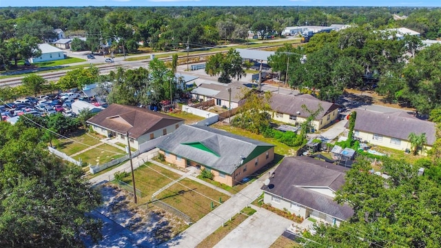 aerial view with a residential view