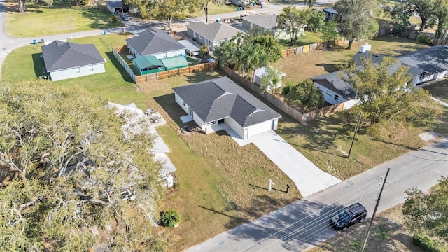 bird's eye view with a residential view