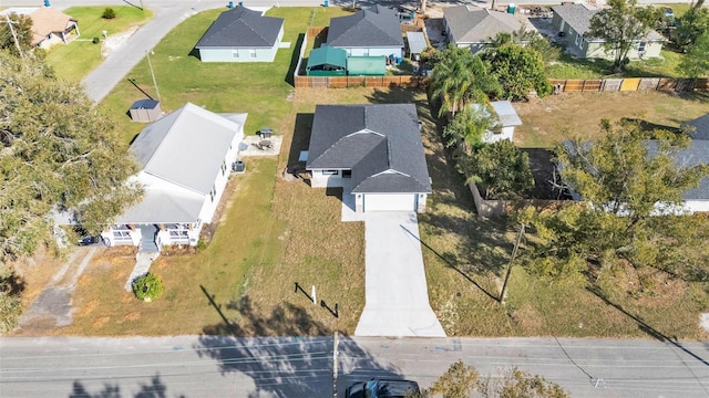 aerial view featuring a residential view