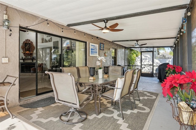 view of sunroom / solarium