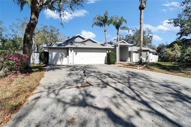 view of front of house with driveway and an attached garage