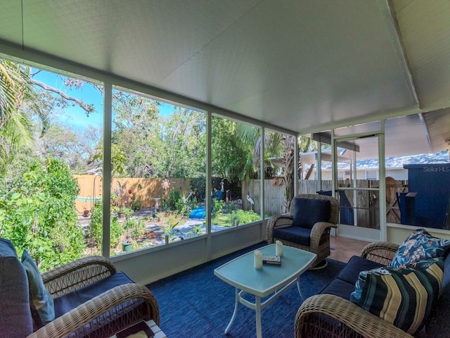 view of sunroom / solarium