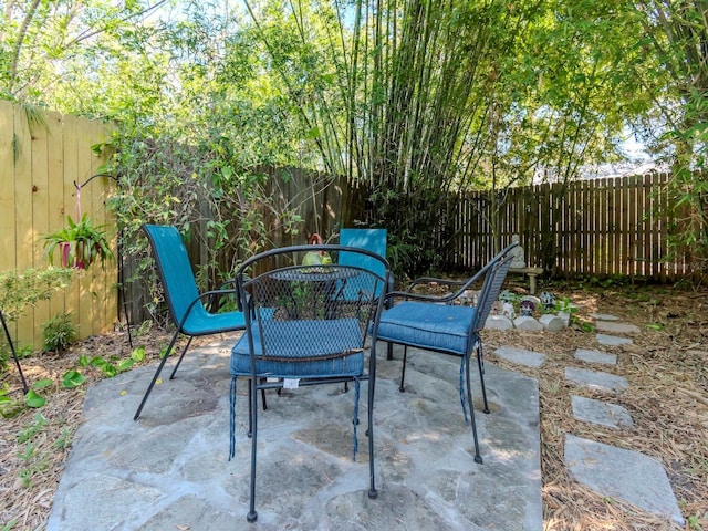 view of patio with a fenced backyard