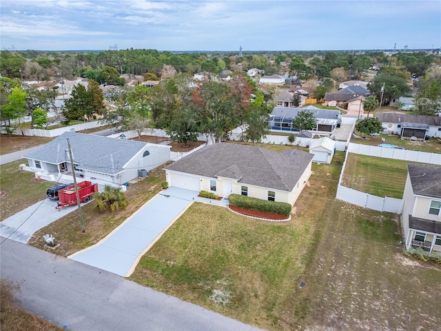 bird's eye view featuring a residential view