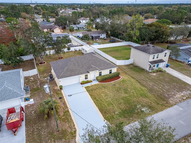 bird's eye view featuring a residential view