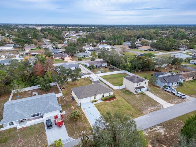 drone / aerial view with a residential view