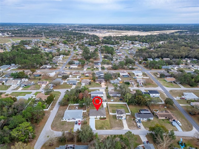 aerial view with a residential view