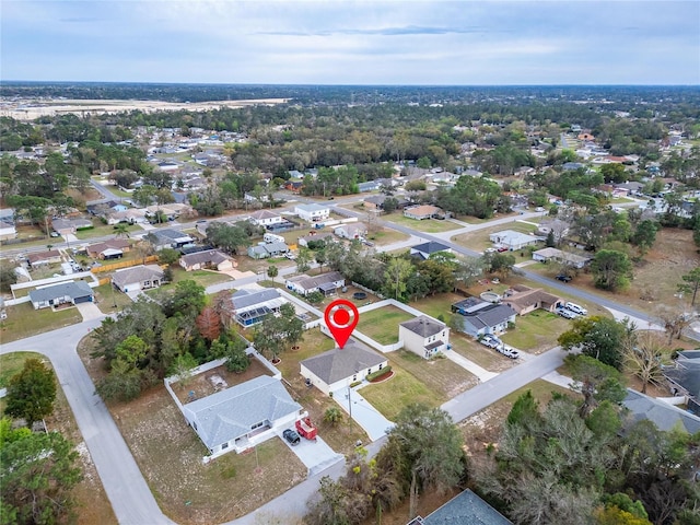 bird's eye view featuring a residential view