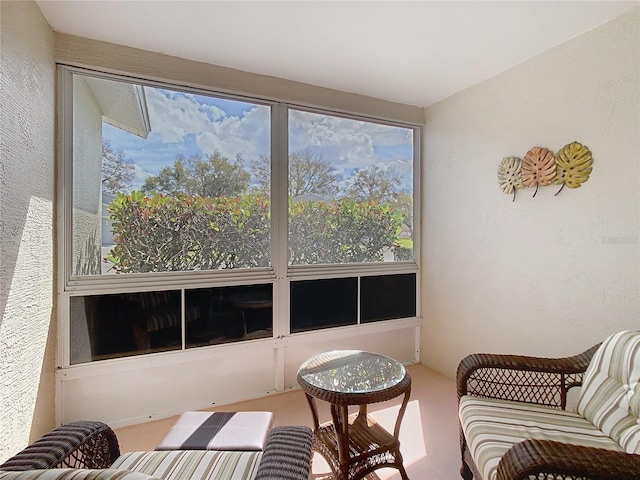 view of sunroom