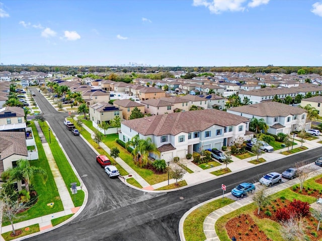 bird's eye view with a residential view