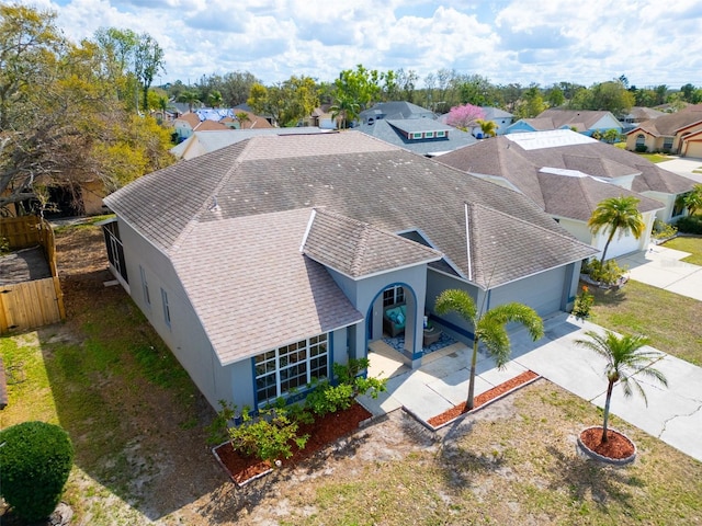 birds eye view of property featuring a residential view