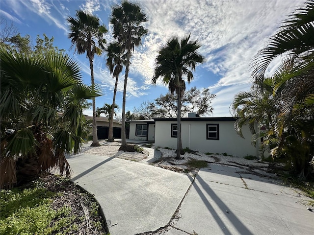 view of front of home with stucco siding