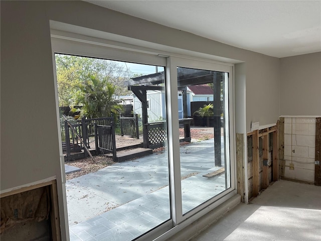 view of doorway to outside
