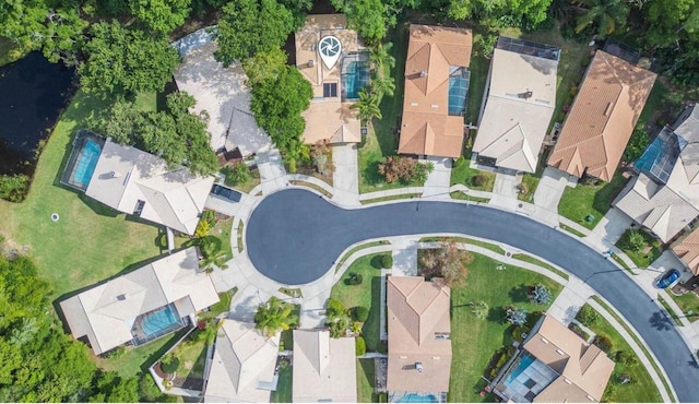 aerial view featuring a residential view