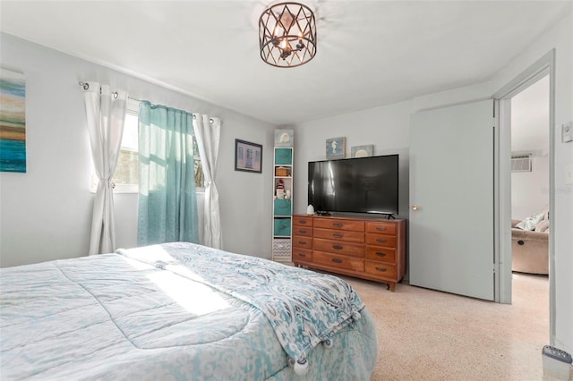 bedroom featuring light speckled floor