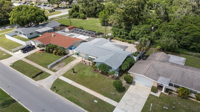 drone / aerial view featuring a residential view