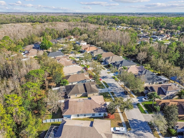 bird's eye view with a residential view and a forest view