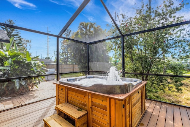 view of sunroom