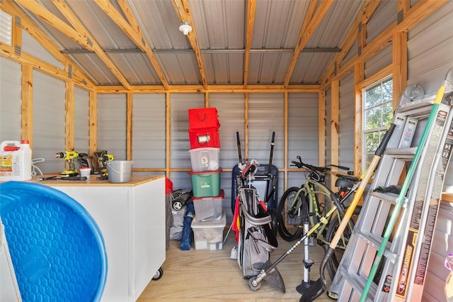 storage room featuring a garage