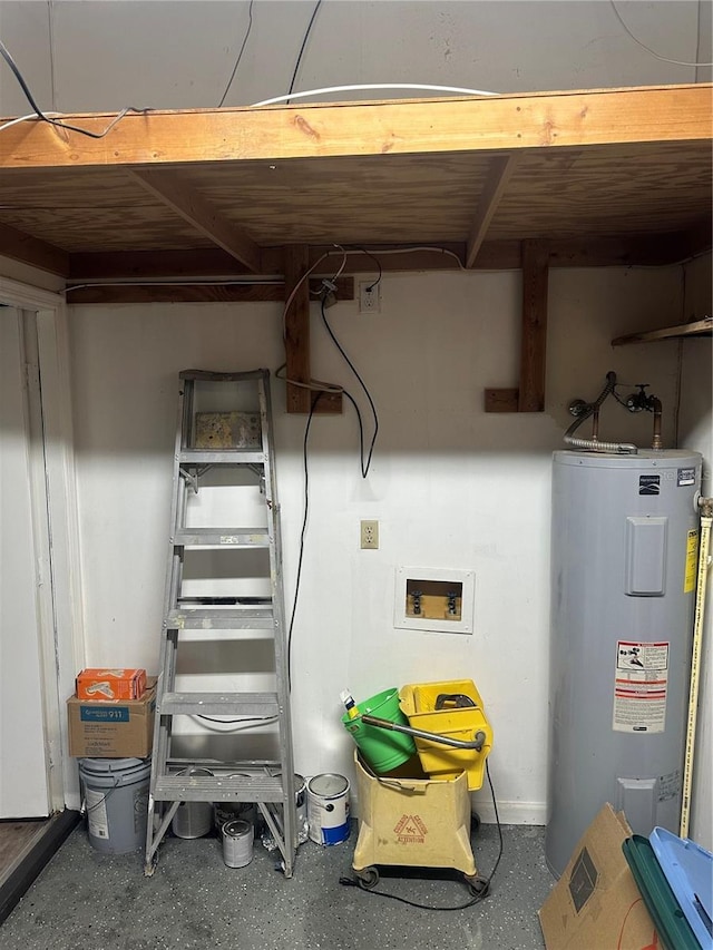 interior space with water heater