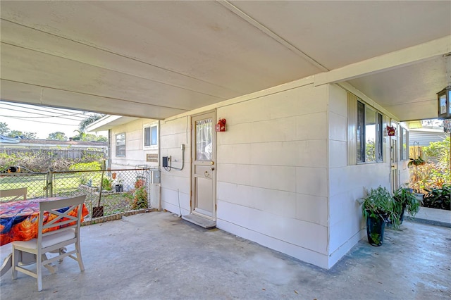 view of patio / terrace with fence