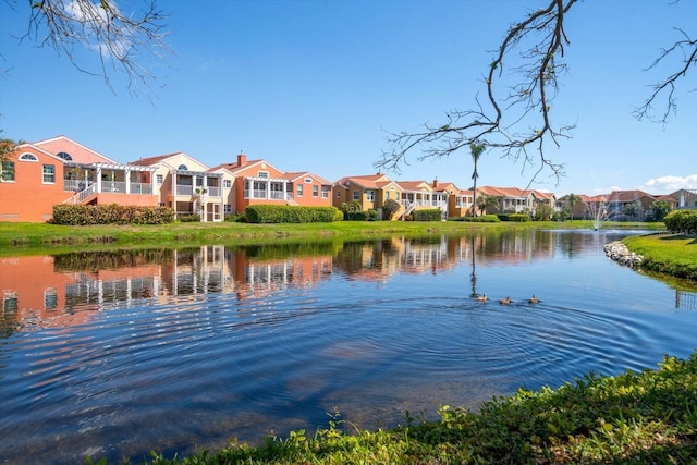 water view featuring a residential view