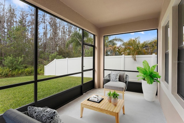 view of sunroom / solarium