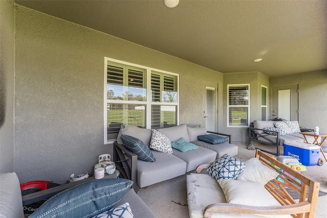 view of patio with outdoor lounge area