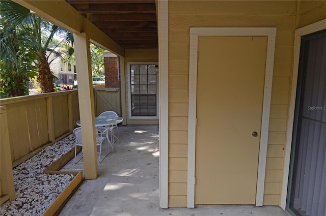 view of patio with fence
