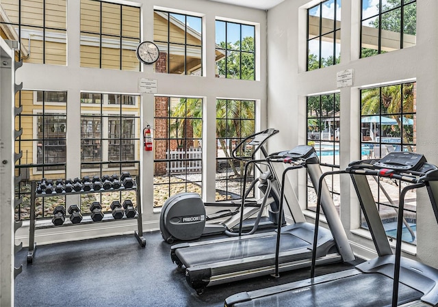 view of workout area
