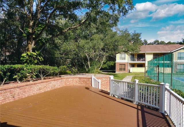wooden deck with fence