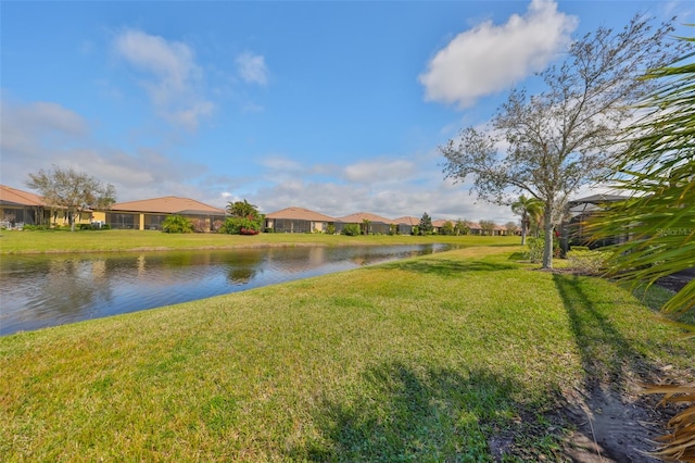 property view of water with a residential view