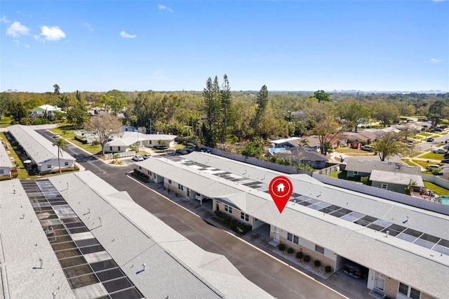 bird's eye view with a residential view